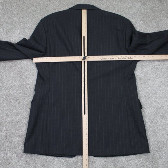 Brooks Brothers Stretch Sports Jacket Mens 44R Blue Wool Blend 2 Button Blazer - Picture 12 of 14
